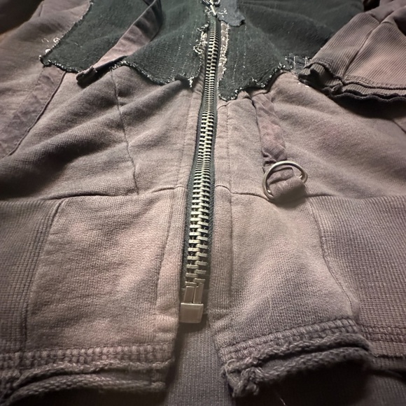Salvage Gray Lace-Up Sweatshirt - Picture 7 of 10
